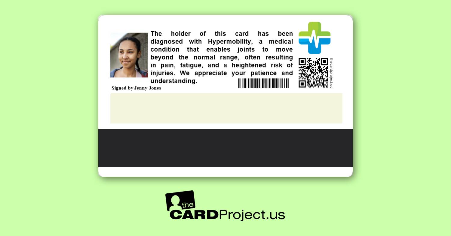 Hypermobility Premium Medical Card (REAR)